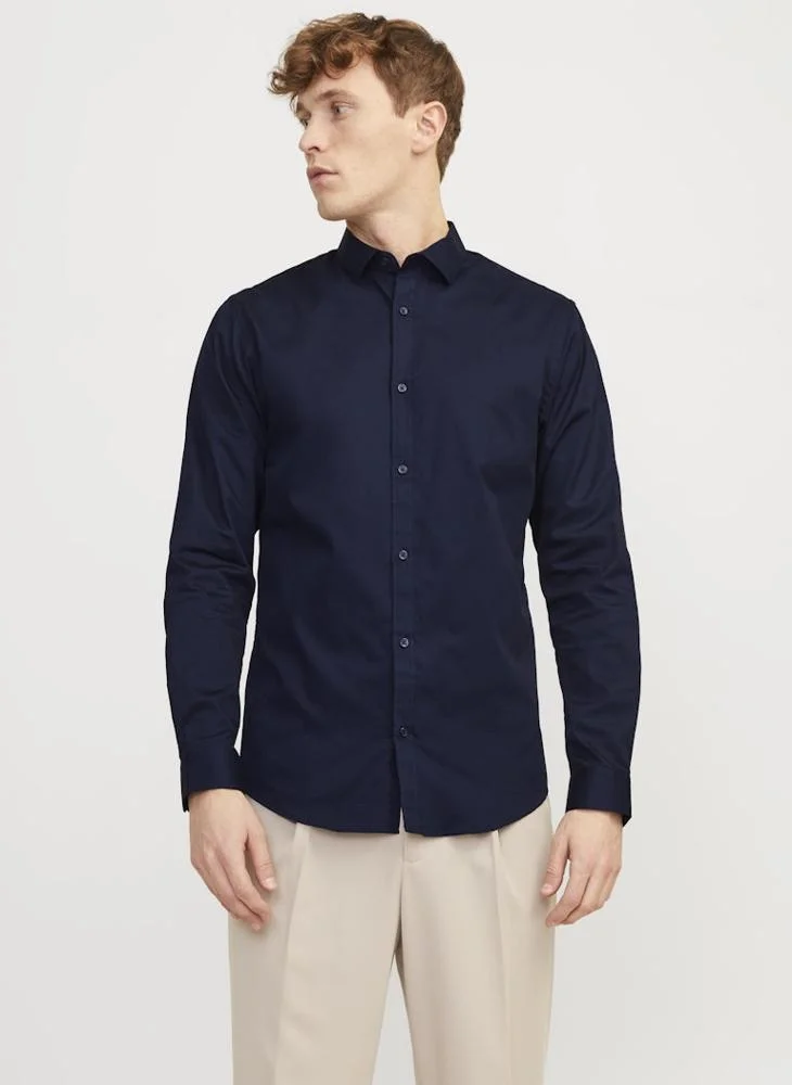 JACK & JONES Solid Regular Fit Shirt